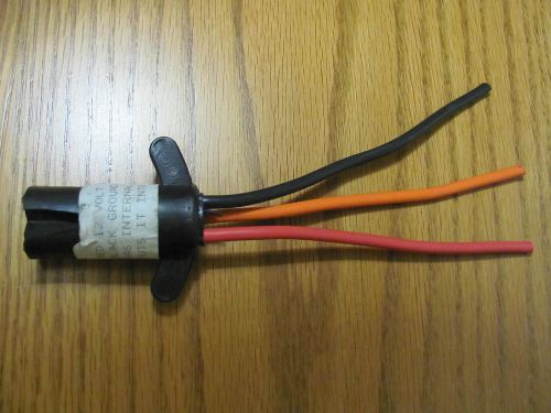 New 10 guage trolling motor connector 3 falcon wire with ground 5&#034; 12/24 volt