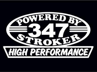 2 high performance 347 stroker decal set hp v8 engine emblem stickers