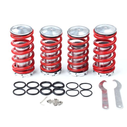 Fit honda/acura adjustable 1&#039;&#039;-4&#039;&#039; lowering suspension coilover coil springs red