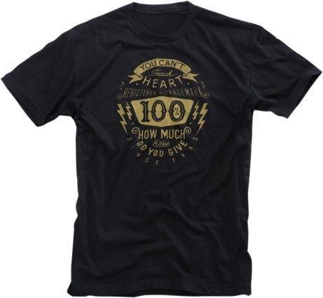 100% fullface mens short sleeve t-shirt black