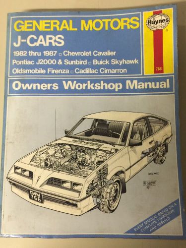 Haynes general motors automotive repair manual #766 1982 - 1987 j-cars
