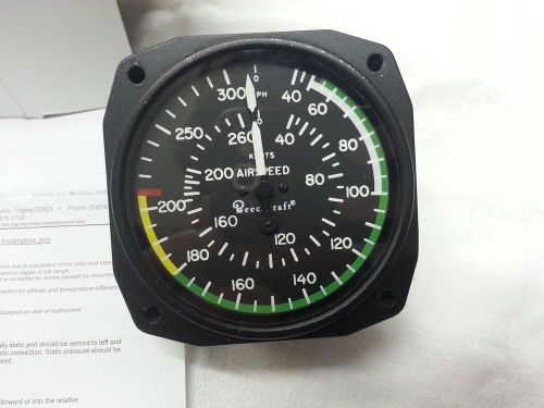 Air speed indicator 1402 pioneer, beechcraft logo, 0-300 mph