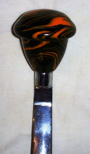 Orange&amp;black bakelite shift knob knuckle pan flat head cushman indian hot rod vw
