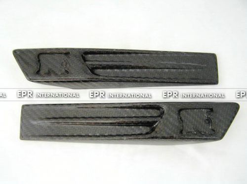 Epr 2pcs for nissan r35 gtr logo fender garnish emblem replacement carbon fiber