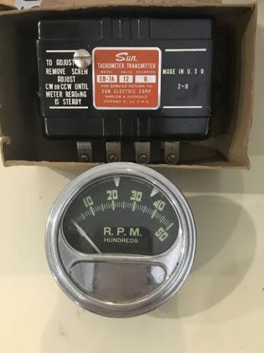 Nos vintage 6 cyl 12 v sun tachometer transmitter eb-7a amc chevy ford mopar