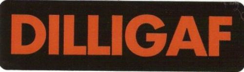 Motorcycle sticker for helmets or toolbox #455 dilligaf