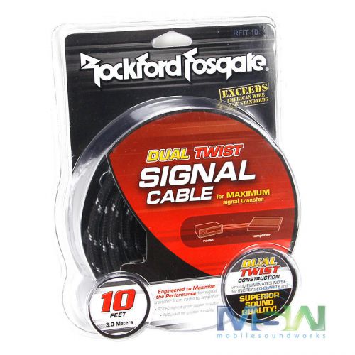 Rockford fosgate rfit-10 10 ft 2-channel car audio rca interconnect cable rfit10