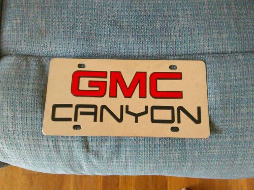 Gmc canyon stainless steel vanity license plate tag