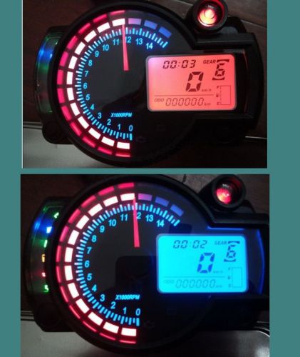 299km/h mini motorcycle motor bike lcd digital speedometer odometer 2 backlight