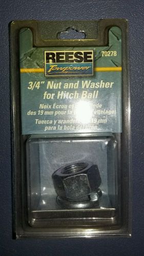 Reese 70278 towpower 3/4&#034; nut &amp; washer for hitch ball upc 042899505976
