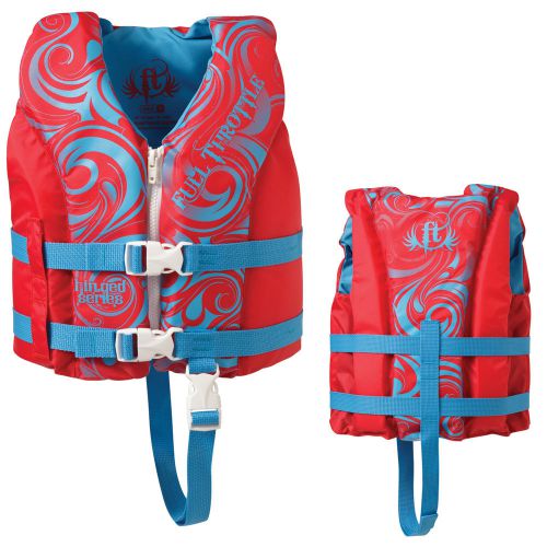 Full throttle 112500-105-001-13 child hinged water sports vest berry/blue