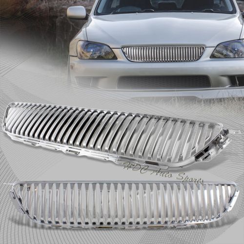 For 2001-2005 lexus is300 chrome vertical abs plastic upper front grille grill