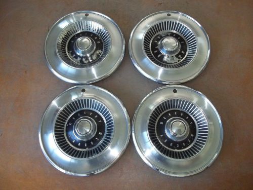 1964 64 mercury comet hubcap rim wheel cover hub cap 14&#034; oem used h7 set 4