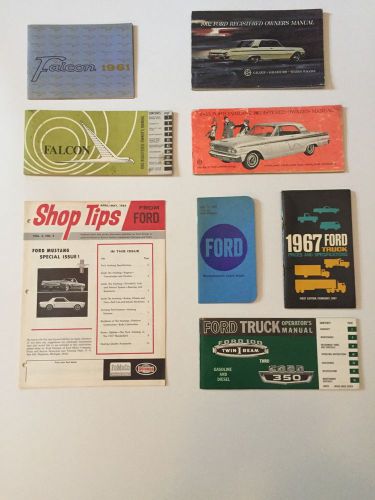 Lot of 8 vintage 1960&#039;s ford owners manuals