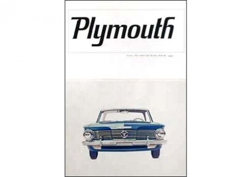 1964 plymouth fury, barracuda, valiant parts manual 64