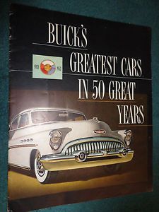 1953 buick dealer showroom sales catalog / nice original 20 page brochure