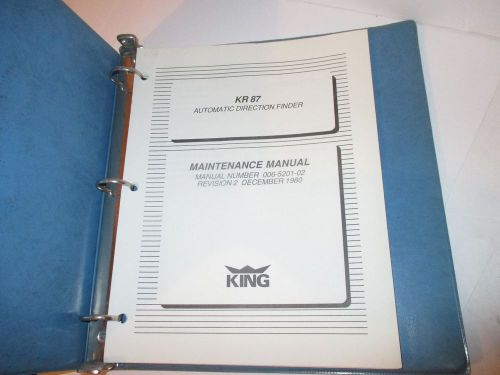 King kr 87 automatic director finder maintenance manual aircraft avionics