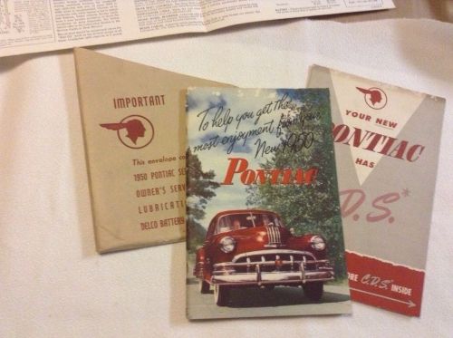 1950 pontiac service service guide in original envelope