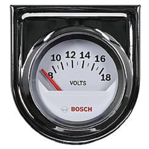 Bosch fst8205 performance style line 2&#034; electrical voltmeter gauge 0-18 v white