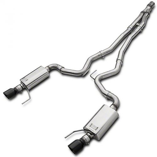 Kooks catback exhaust system w/ y-pipe &amp; black tips - coupe (2015-16 ecoboost w/