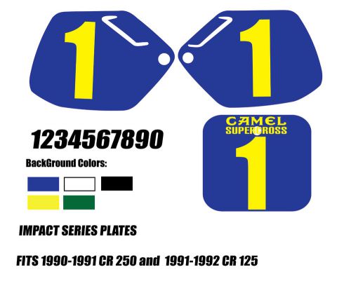 1991 1992 honda cr 125 custom printed number plate backgrounds