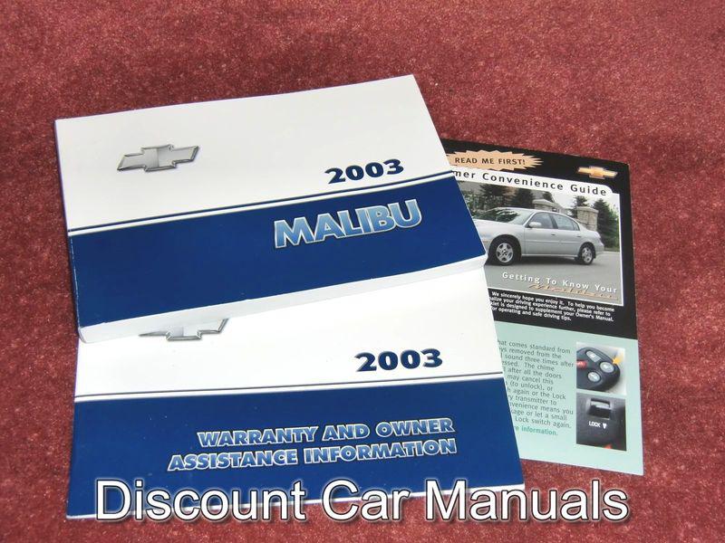 ★★ 2003 chevy malibu sedan owners manual portfolio 03!! ★★