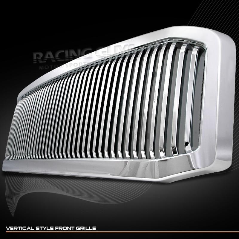 05 06 07 ford superduty f350 f250 chrome grille bar vertical style front grill