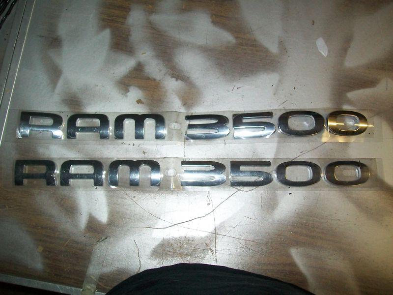 Dodge ram truck chrome ram 3500 emblem / nameplate mopar 55077332ab