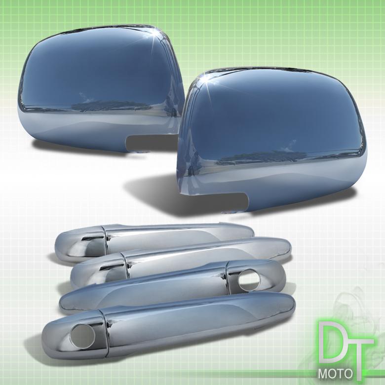 05-13 toyota tacoma pick up truck chrome side mirror covers+door handle trim set