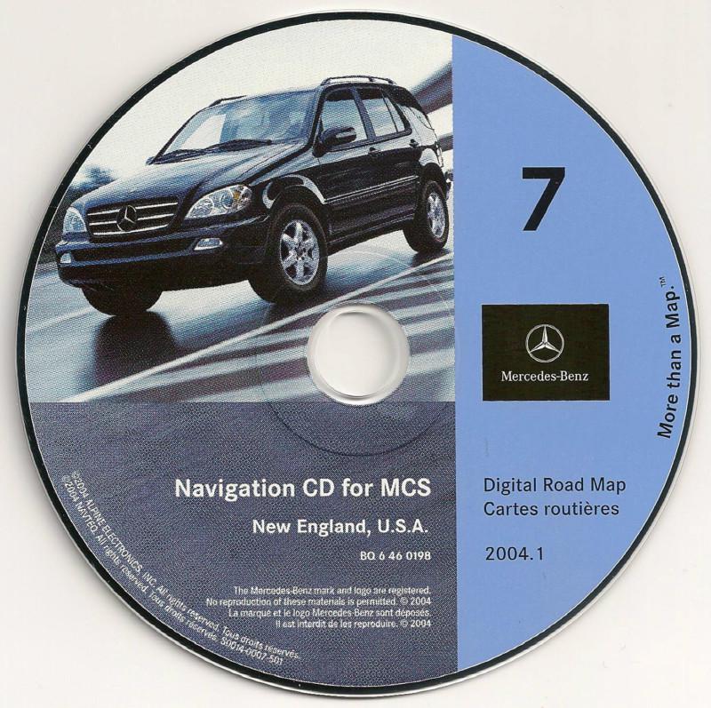 2000 2001 2002 mercedes ml320 ml430 ml500 ml55 navigation cd map # 7 new england