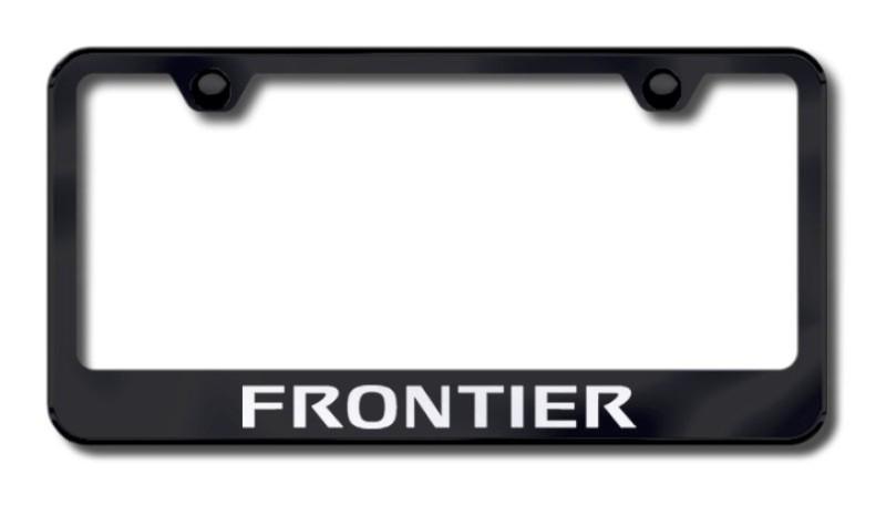 Nissan frontier laser etched license plate frame-black made in usa genuine