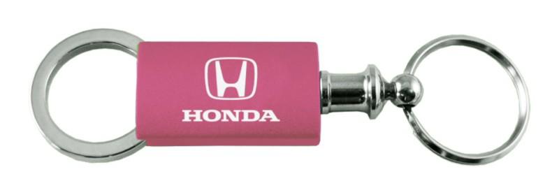 Honda pink anondized aluminum valet keychain / key fob engraved in usa genuine