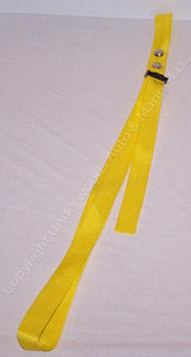 Adjustable boat fender bumper strap yellow usa made