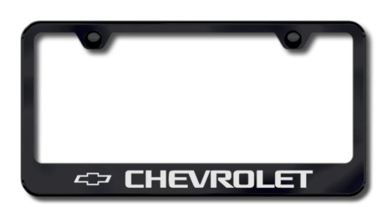 Gm chevrolet laser etched license plate frame-black made in usa genuine