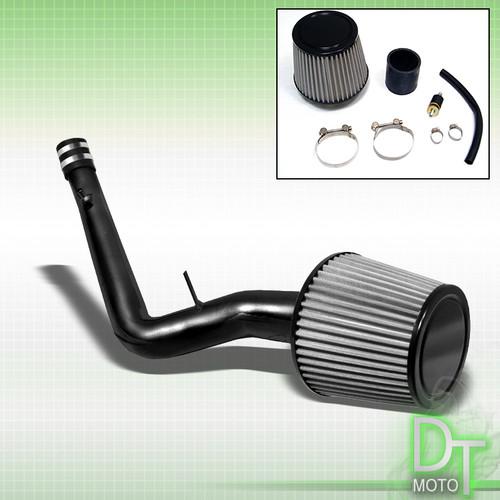 Stainless washable cone filter + cold air intake 99-00 civic ex si blk aluminum