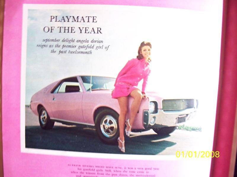 1968 amc amx javlin for plyboy playmate oty!  *a sweet photo for the carguy!  