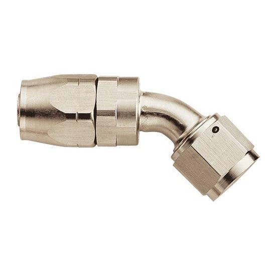 New aeroquip nickel plated streed/hot rod 45 degree hose end fitting, an8