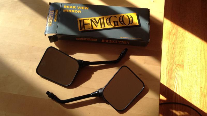 Rear view mirror - emgo black 10mm rectangular