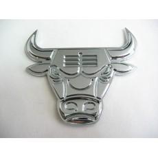 Car metal emblem badges sticker bull cow 3d logo silver 