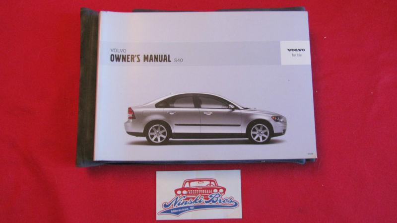 2006 volvo s40 owners manual w/ case 06