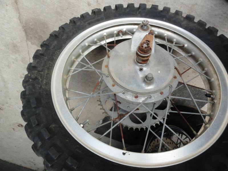 Yamaha sc500 rear rim,did, full assembly 4.6x 18 1973