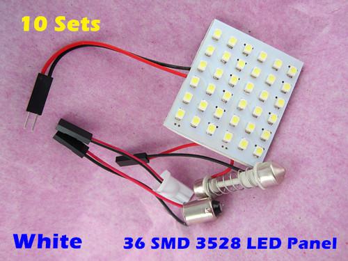 10 x 36 smd 3528 led white light panel car internal bulb dc 12v