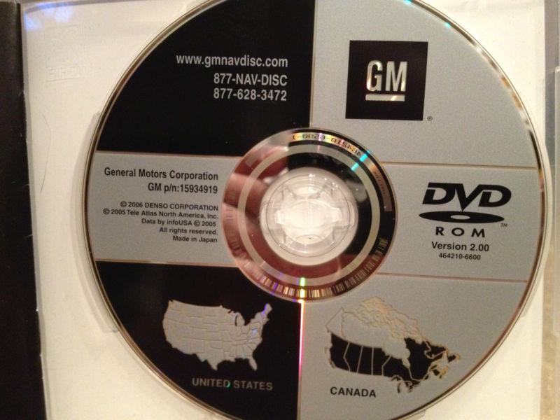 2007-2009 gm gmc chevy cadillac hummer navigation dvd map disk 15934919