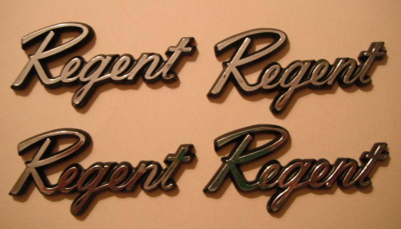 Dodge regent metal vintage emblems (lot of 4)