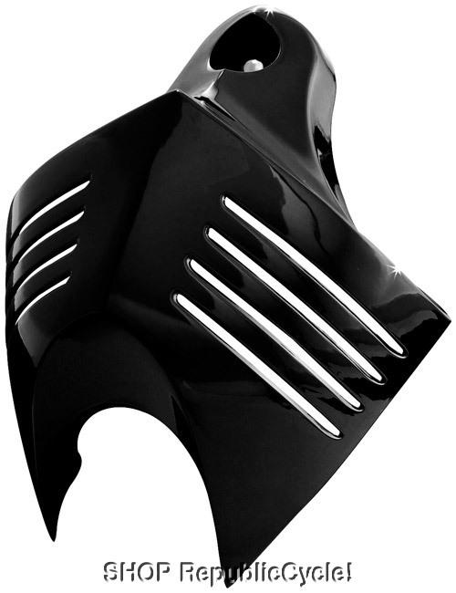 Harley 92 - 13 kuryakyn black v-shield horn cover *new*