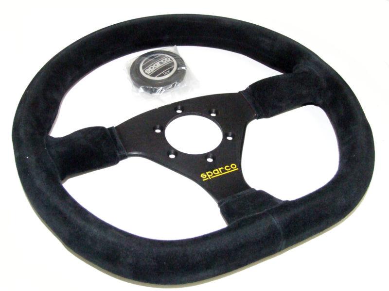 Sparco steering wheel - l360 ring (330mm/flat/flat bottom/suede)