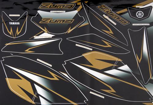 2012 2013 12 13 yamaha zuma 50f gold black  white  custom graphics kit