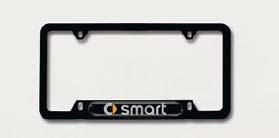 Genuine smart fortwo license plate frame black powder stainless steel