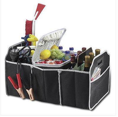 Promoted portable and collapsible trunk organizer with bonus cooler big capacity