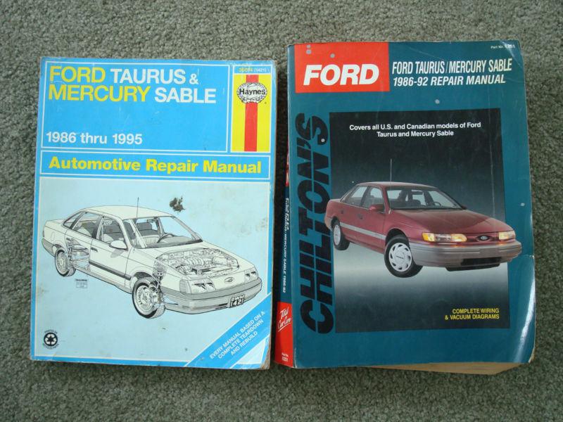 2 ford taurus, mercury sable 1986,1995 chilton,haynes service manuals